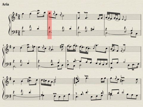 Extensively annotated score iPad app screenshot
